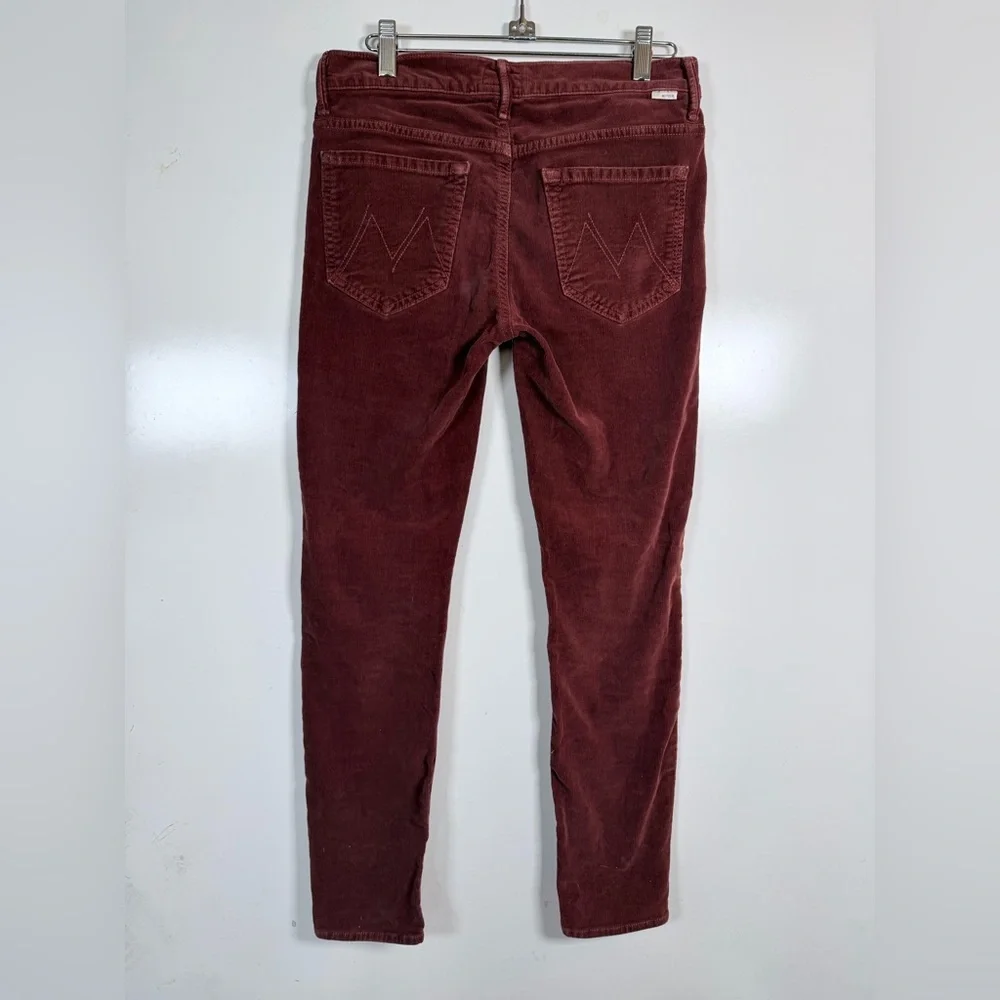 MOTHER Muse Ankle Corduroy Cabernet Pants Size 28